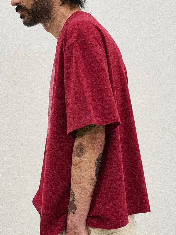 PARTIMENTO Retro Washed Batik Digital Printing Tee