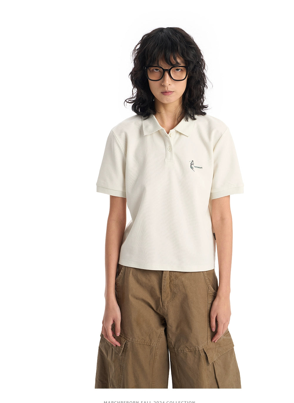 March Embroidered Flying Man Basic POLO Shirt