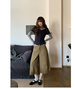 KANO Contrasting Color Casual Short-sleeved Suit