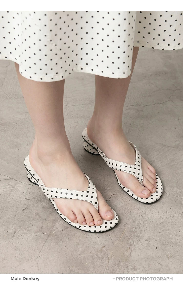 Donkey Polka Dot Non-slip Thick Bottom Sandals