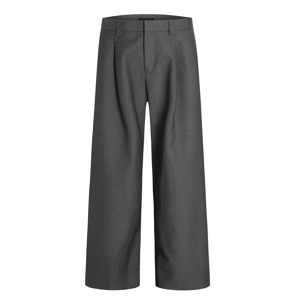 11KN Straight Drape Wide-leg Loose and Simple Casual Trousers