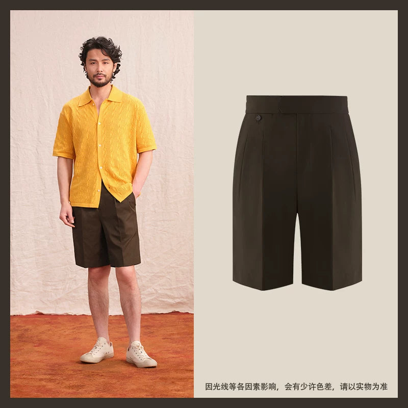 CULTUM Vintage High Waist Double-pleated Shorts