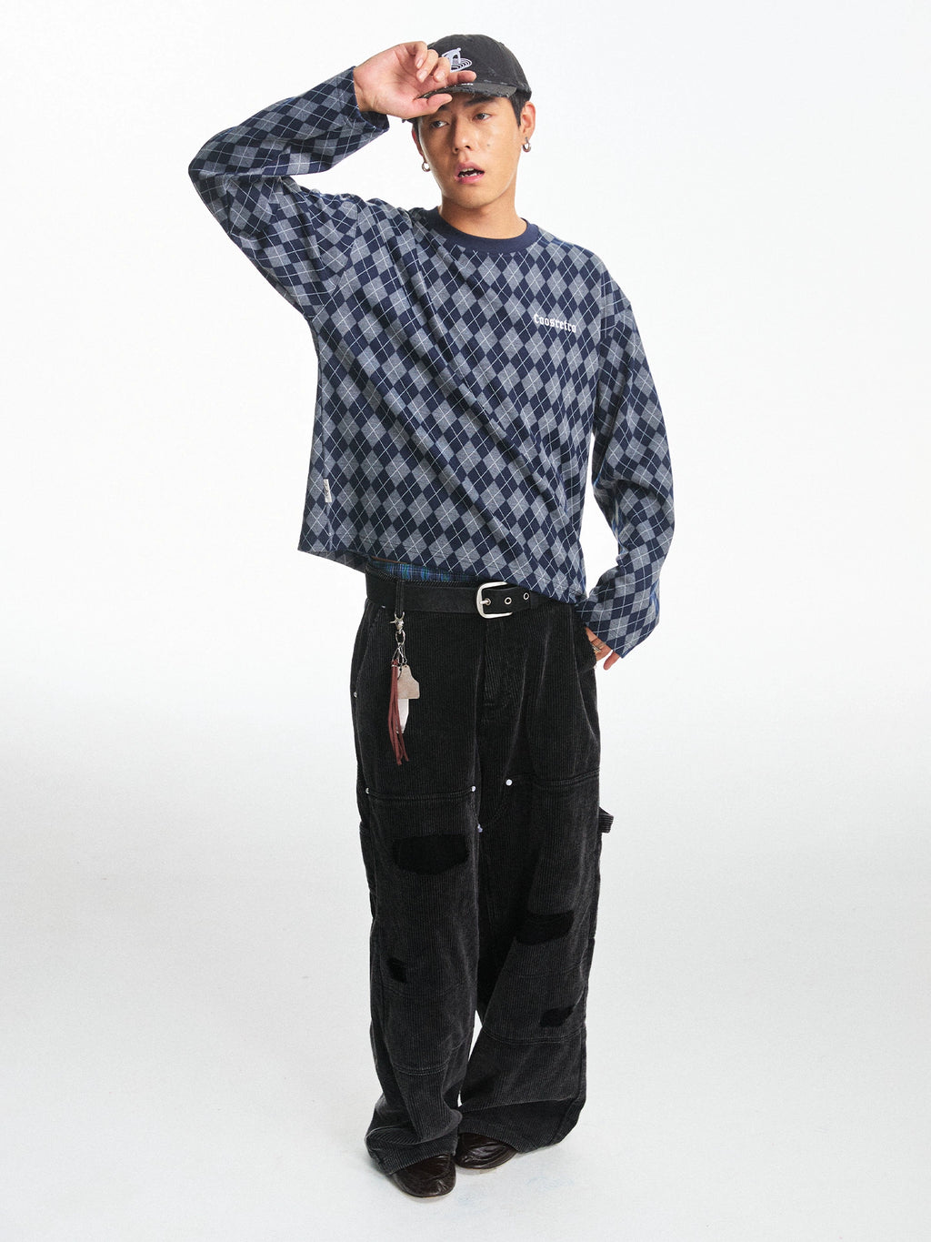 CoosRetro Vintage Rhombus Long Sleeve