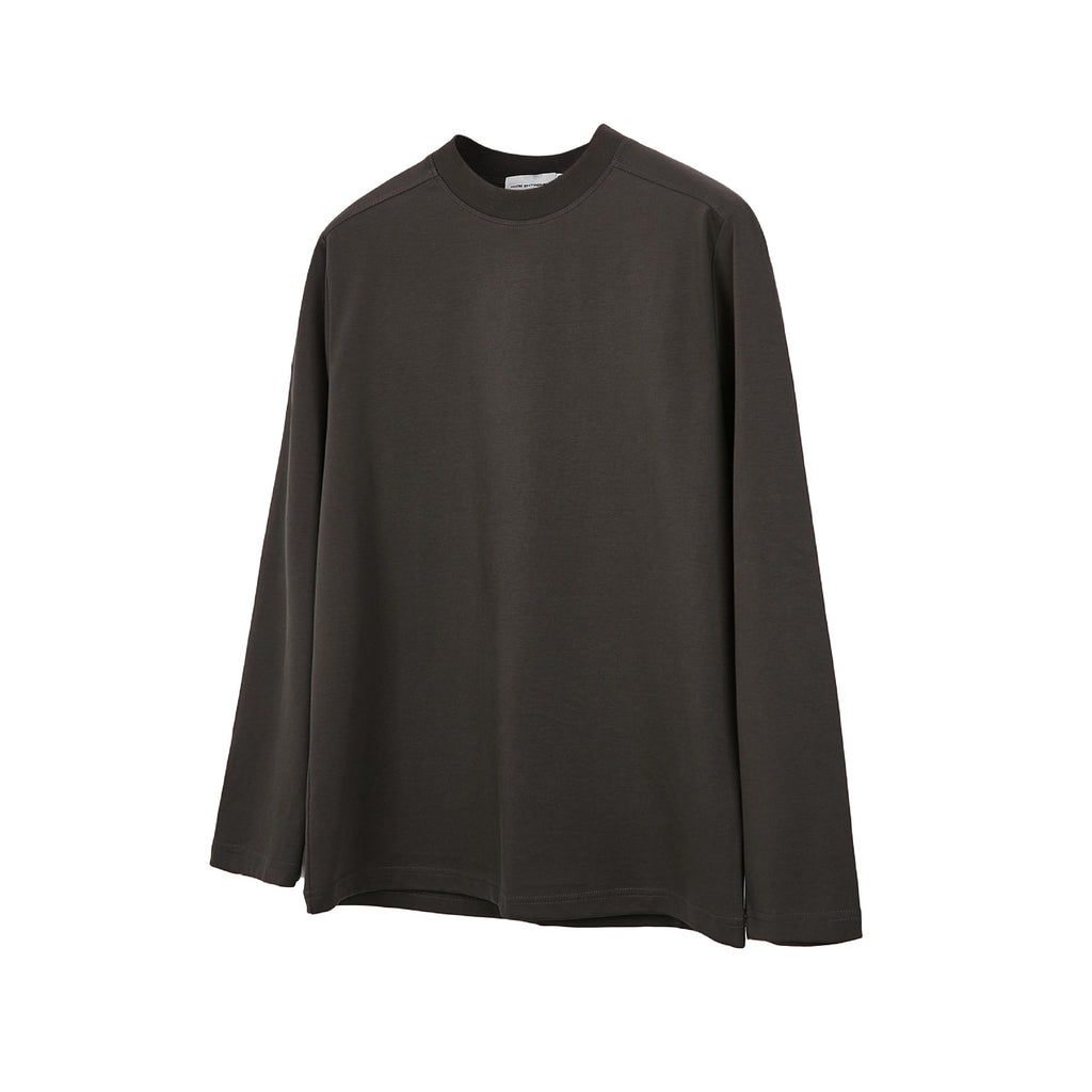 MADEEXTREME Solid Color Soft  Crew Neck 240g Long Sleeve Tee