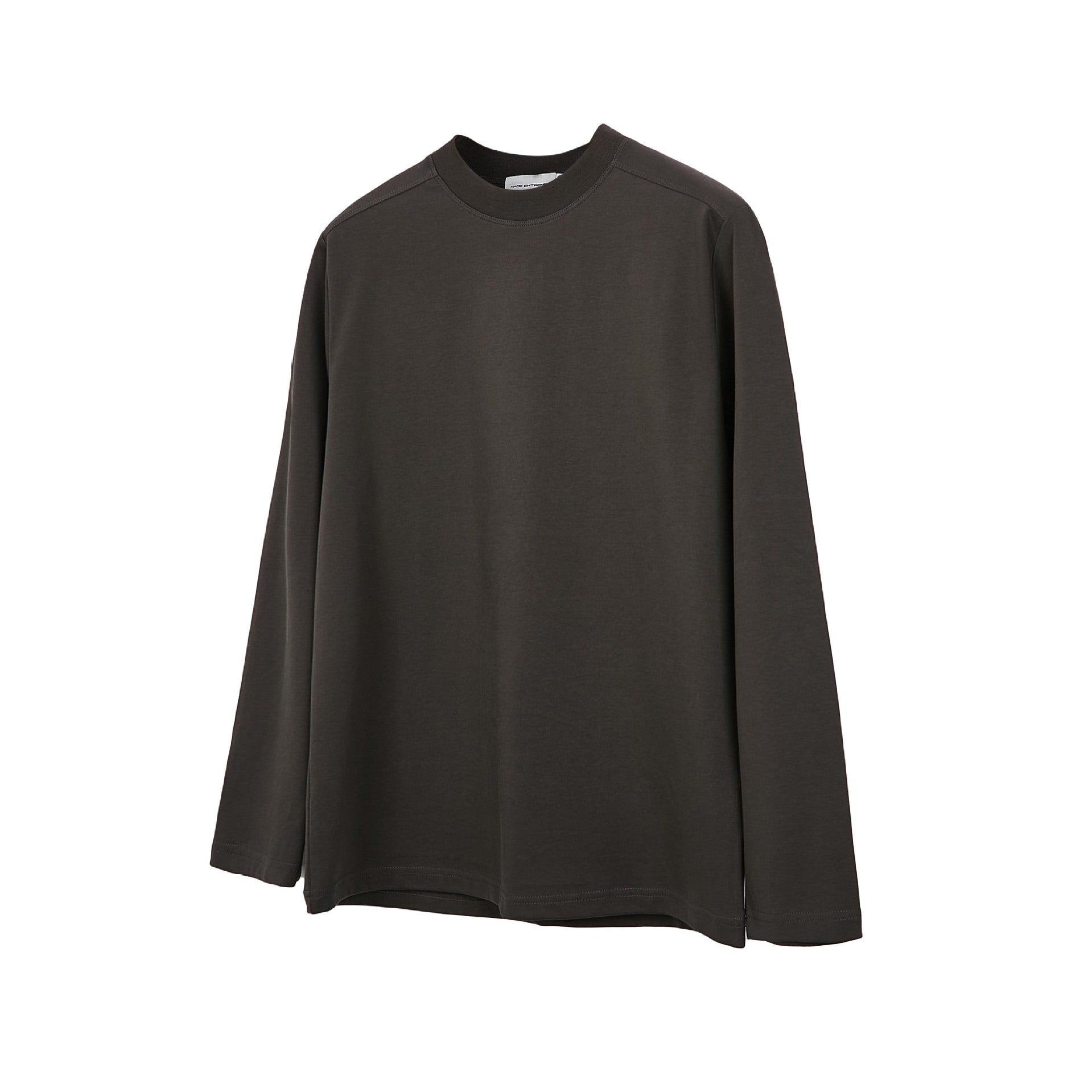 MADEEXTREME Solid Color Soft  Crew Neck 240g Long Sleeve Tee