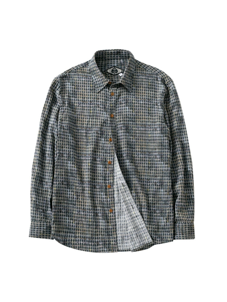 SOARIN British Vintage Diamond Striped Long Sleeve Shirt