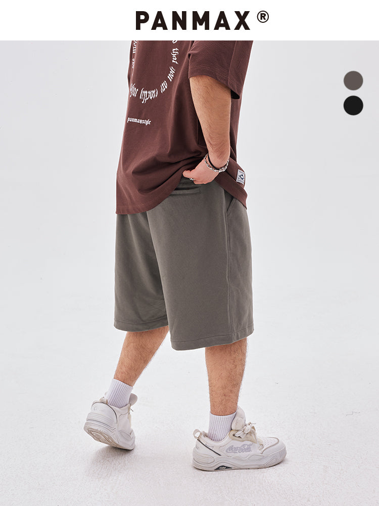 PANMAX Trendy Ink Splashing Loose Sports Straight Shorts