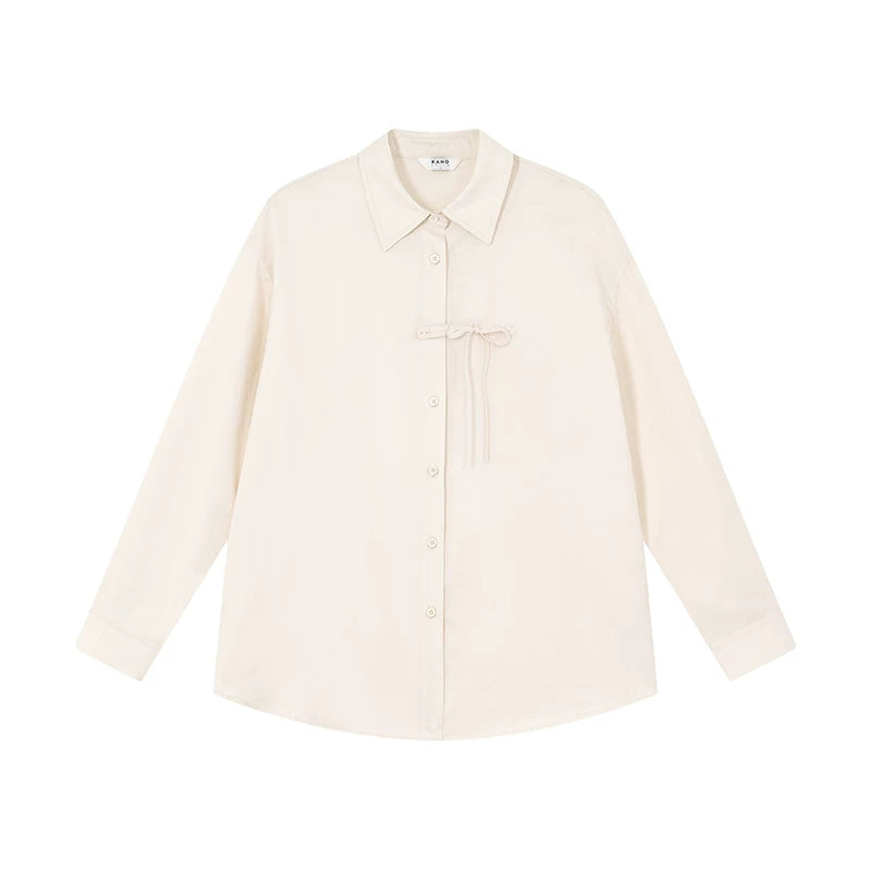 KANO Embroidered Shirt with Bow Embellishments