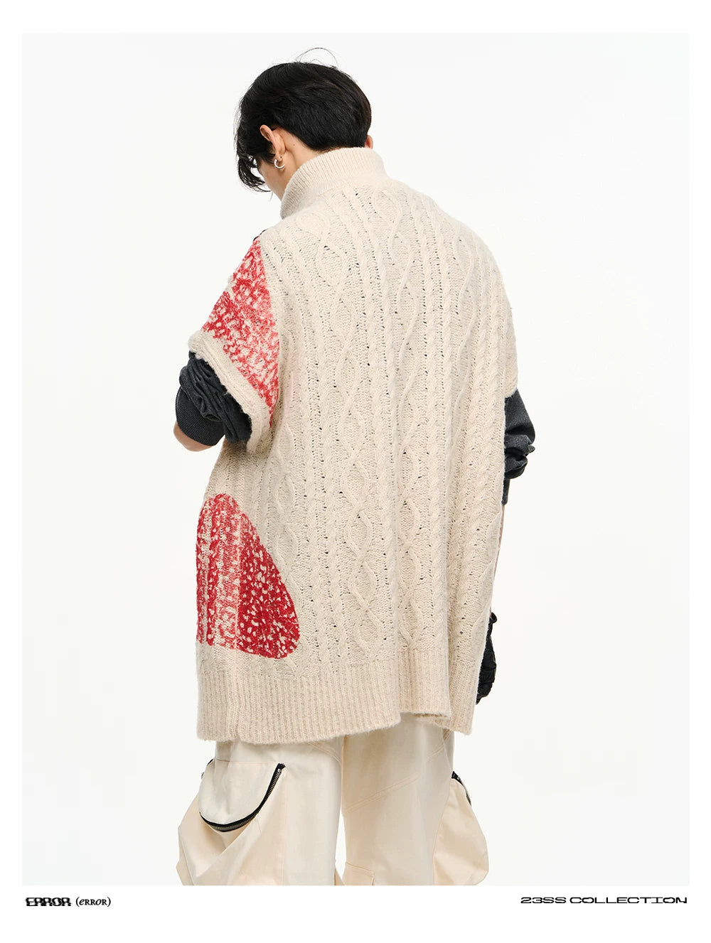 RELABEL Misplaced Printed Woven Sweater Vest