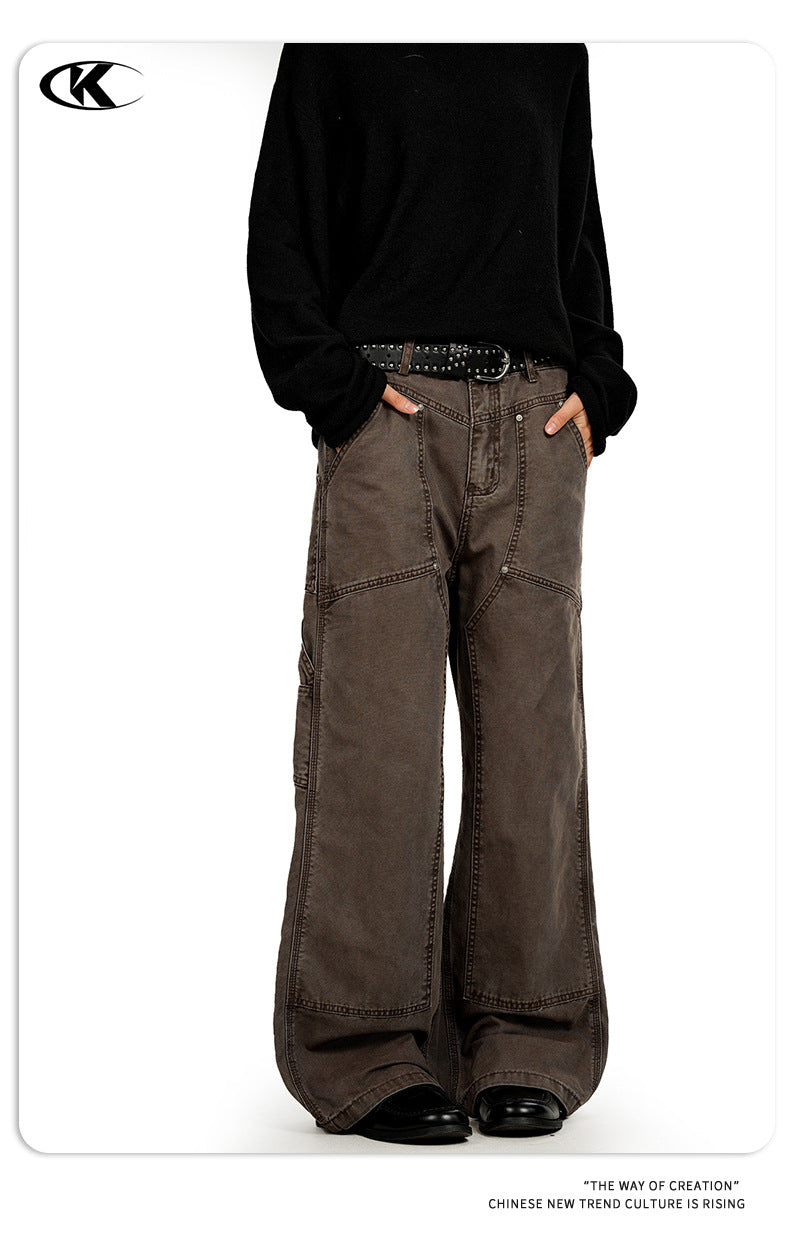 11KN Vintage Loose Versatile Wide Leg Casual Pants