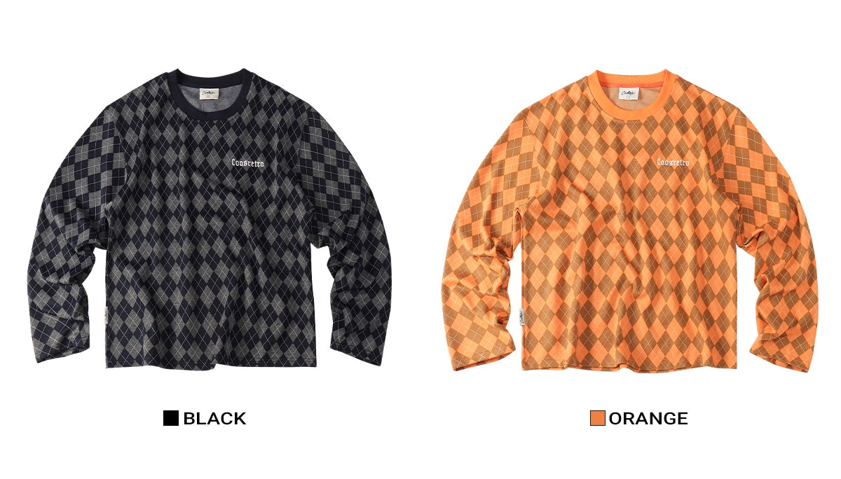 CoosRetro Vintage Rhombus Long Sleeve