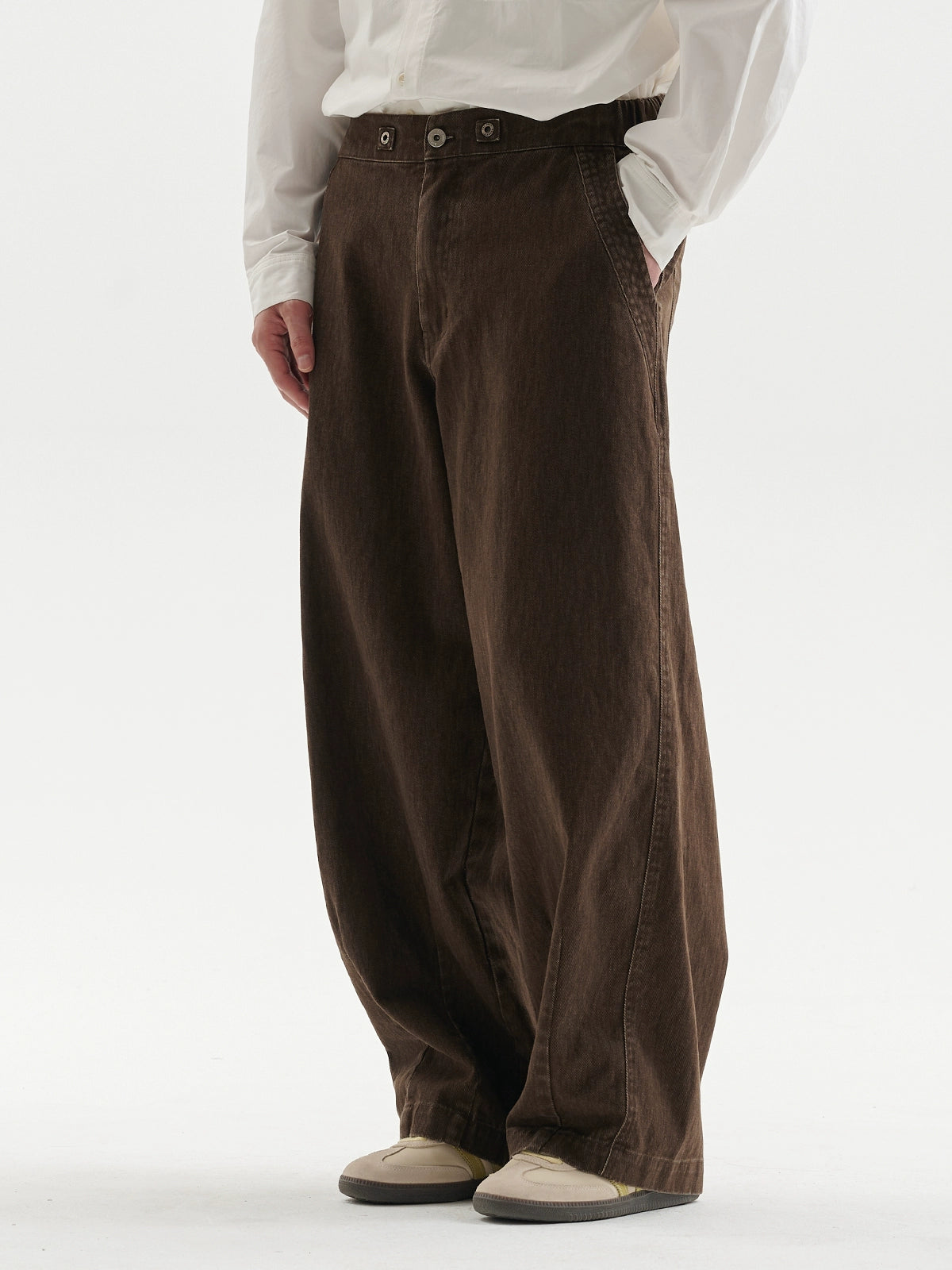 BUTTBILL Vintage Old Wide Leg Casual Pants