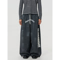 BTSG Vintage Painted Printed Wide-Leg Slacks
