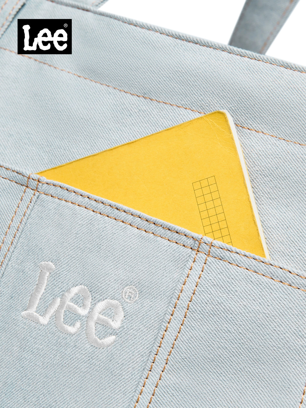Lee Denim Shoulder Large Capacity Tote Bag