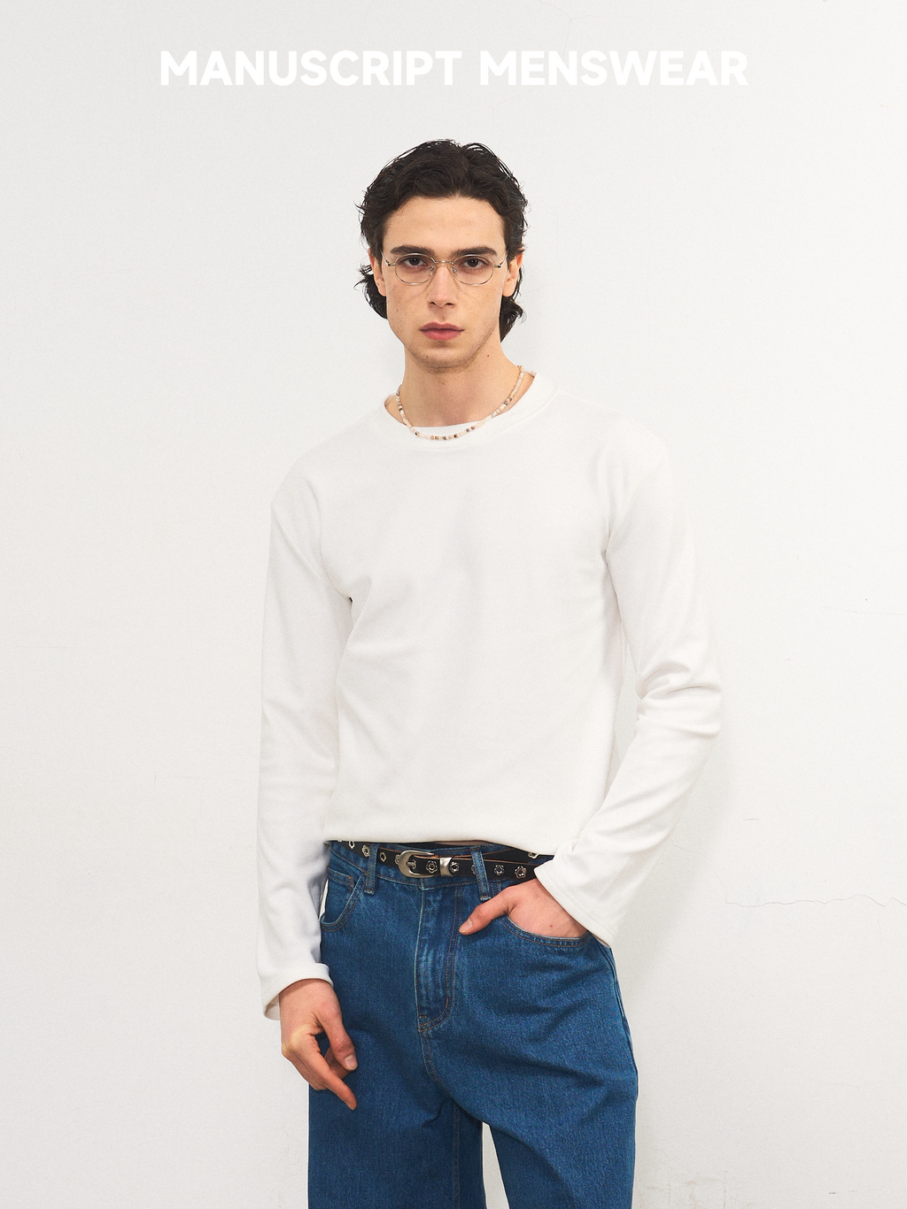 MANUSCRIPT Casual Round Neck Thermal Long Sleeves