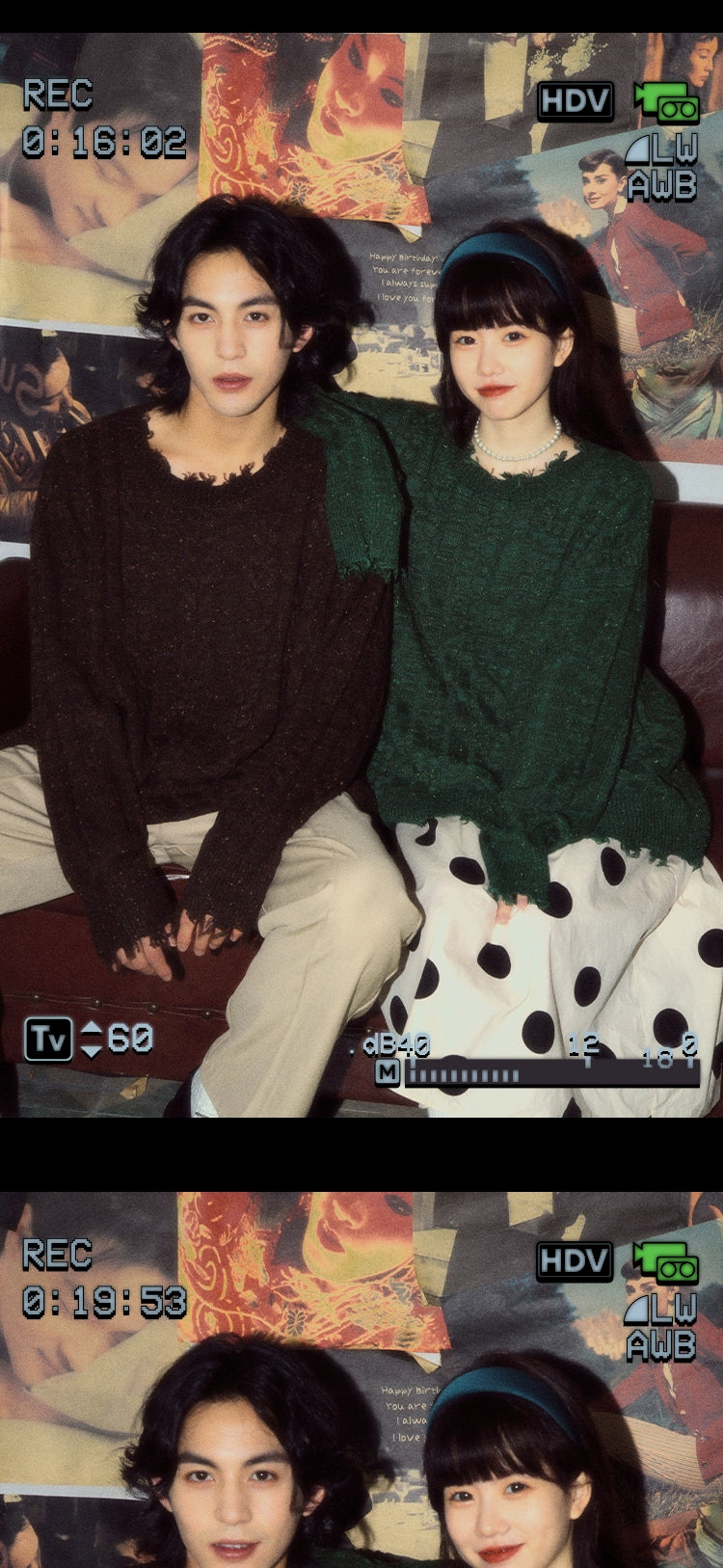 ALOHA Vintage Lazy Slack Twist Striped Sweater