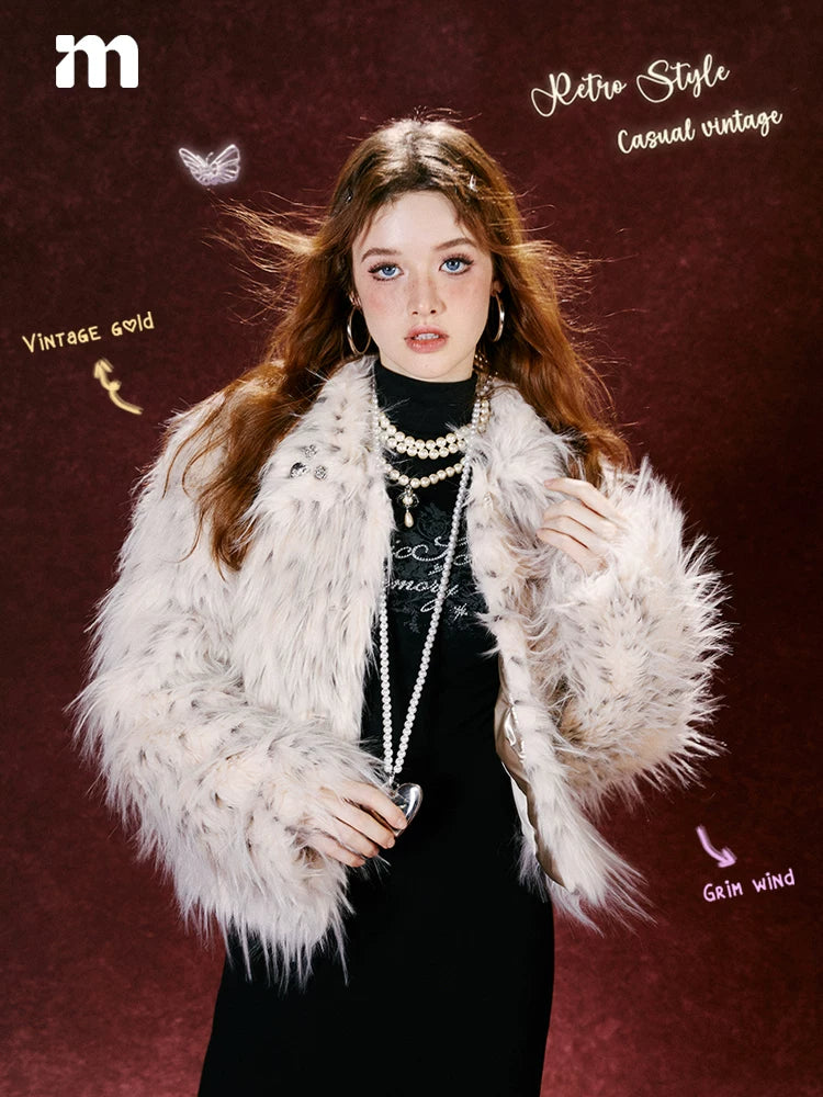 Imone Small Fragrant Style Imitation Fur Plush Short Coat