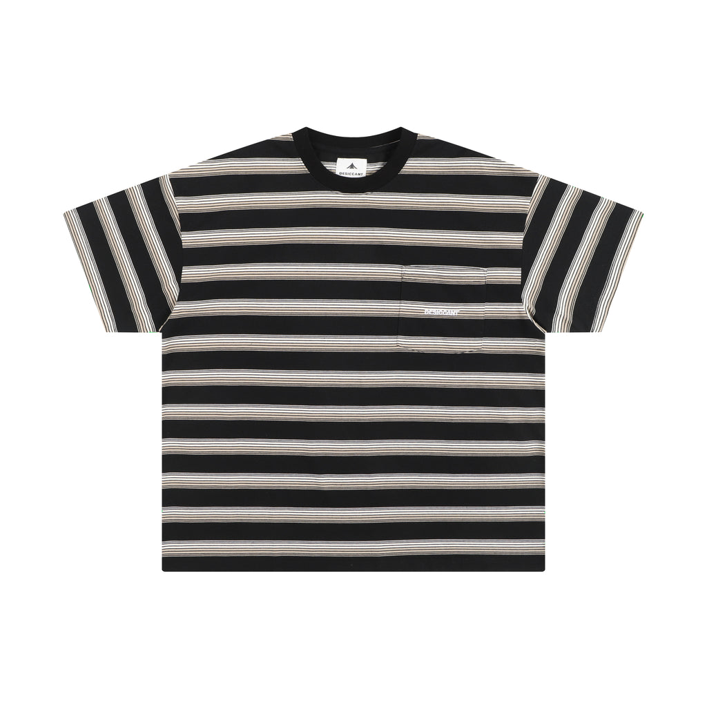 DESICCANT Striped Crew Neck Loose Tee