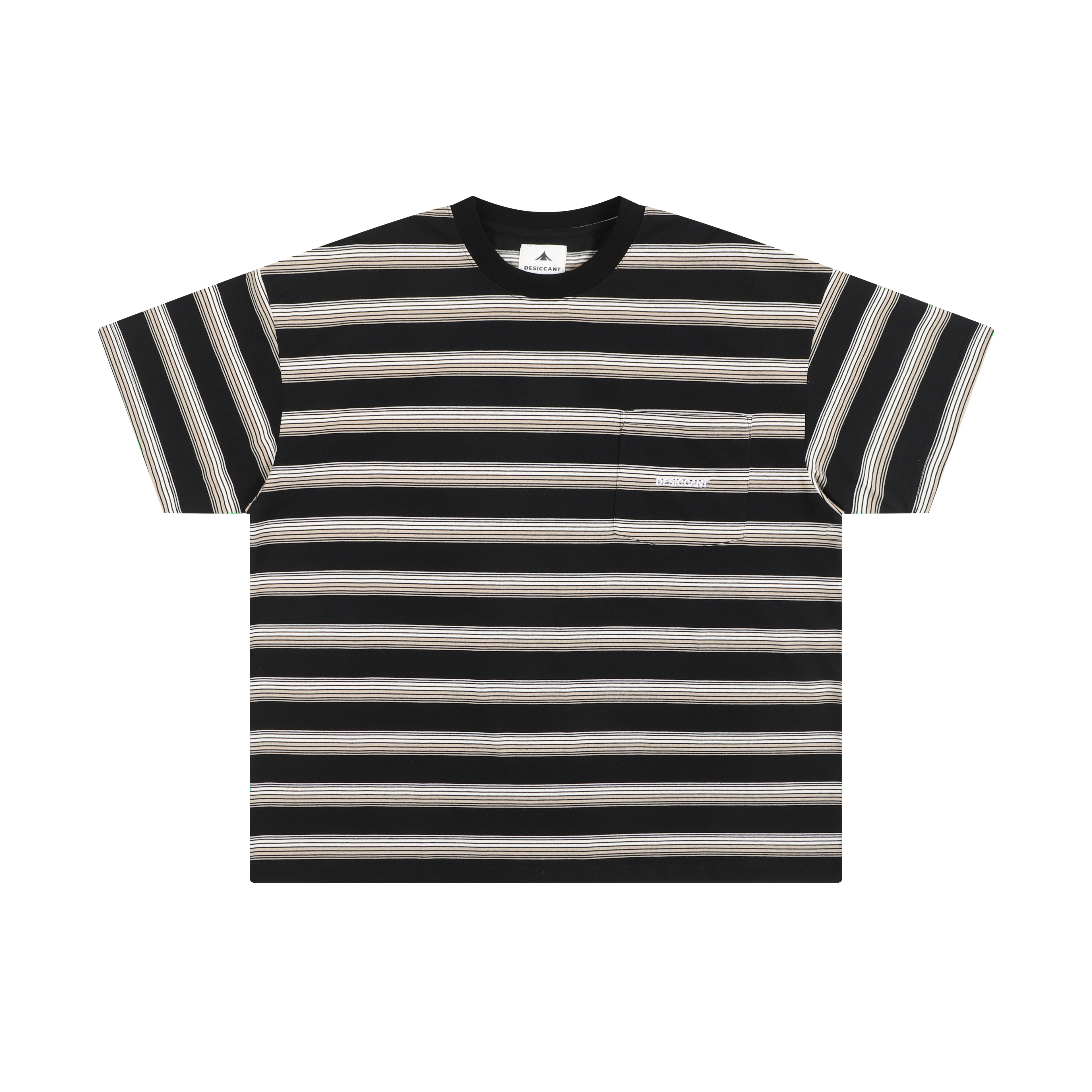 DESICCANT Striped Crew Neck Loose Tee