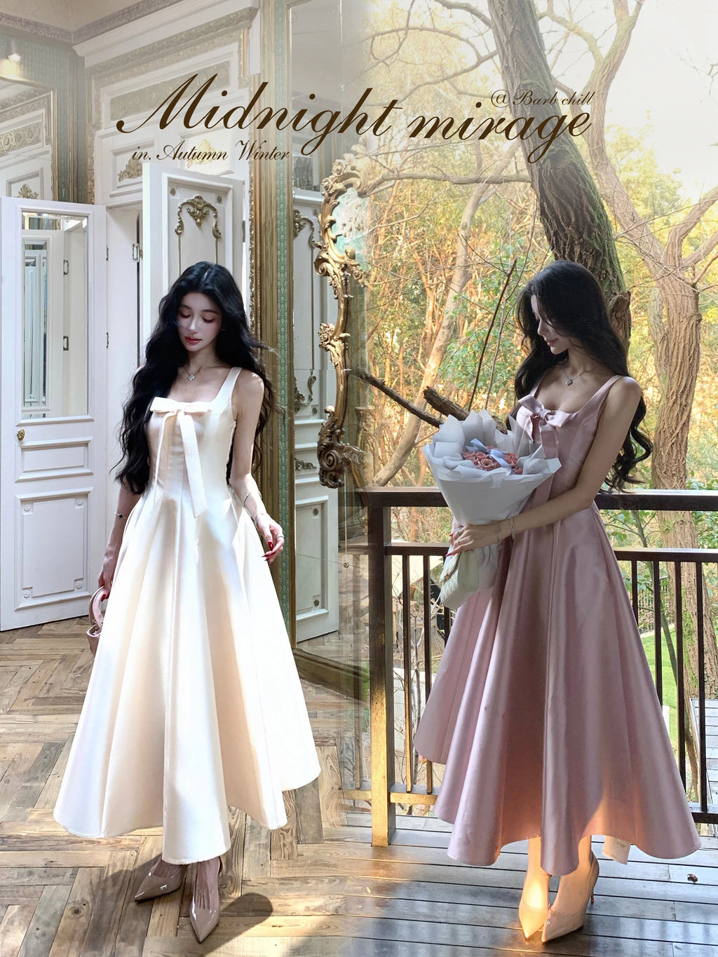 Barb Chill Large Skirt Satin Dress