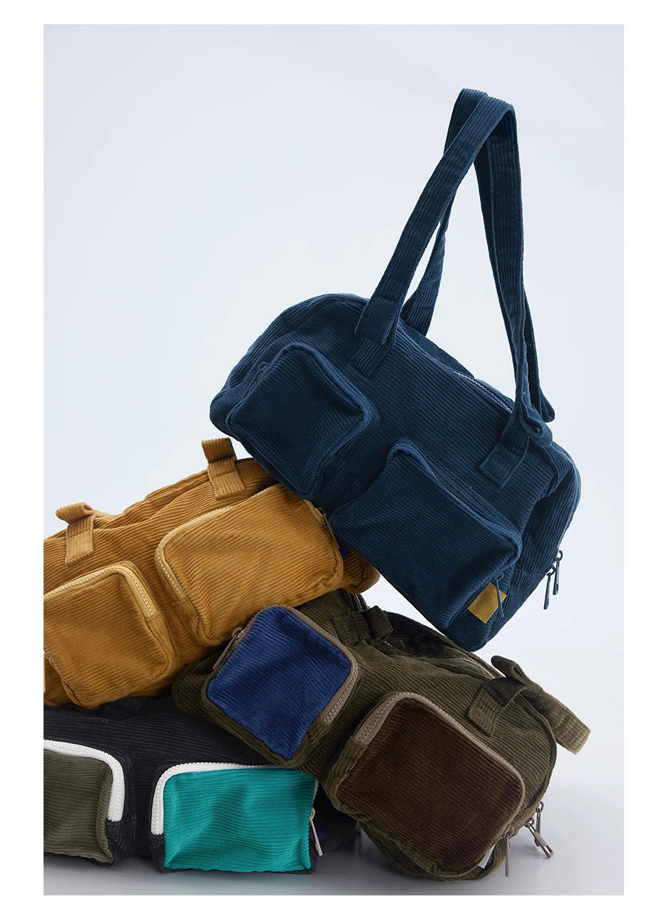 CryingCenter Corduroy Shoulder Underarm Bag