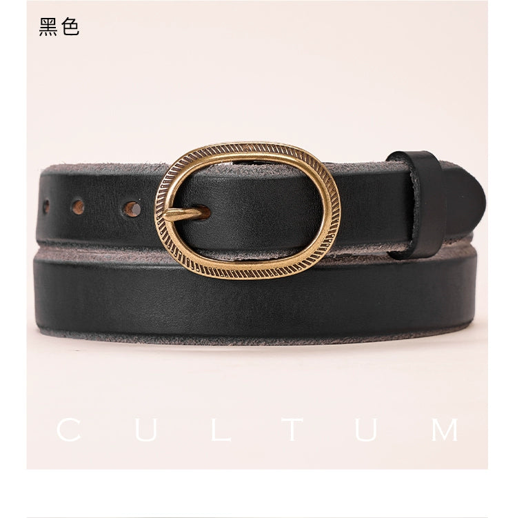 CULTUM Genuine Leather Retro Versatile Rough Edge Old Belt