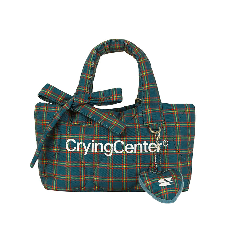 CryingCenter Vintage Checked Tote Bag