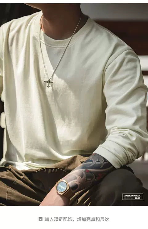 Madden pure cotton heavy long-sleeved T-shirt