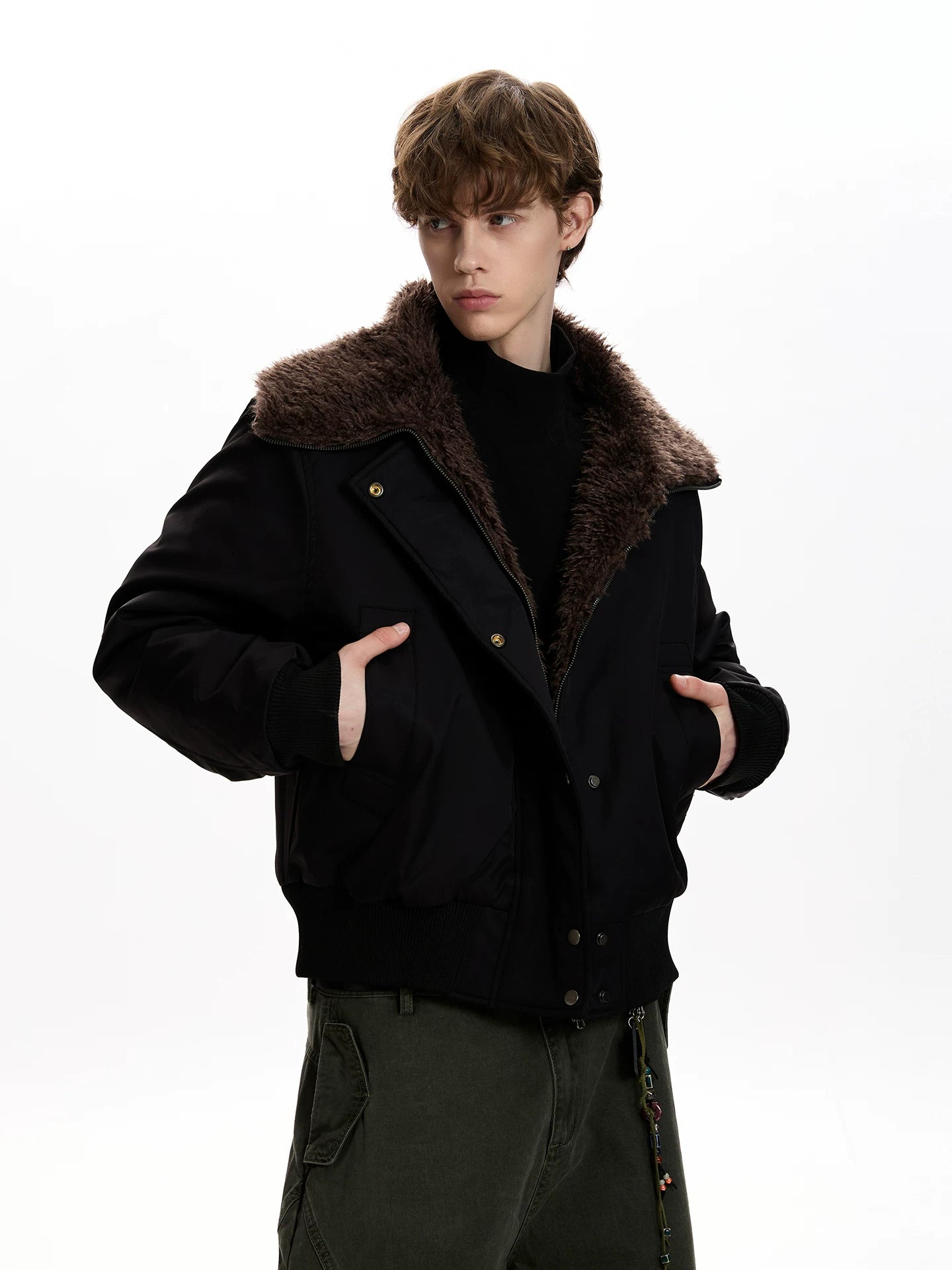 A PUEE Vintage Thickened Warm Short Jacket