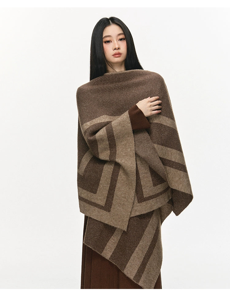 Anna Aneae Soft Waxy Striped Loose-knit Cardigan Jacket