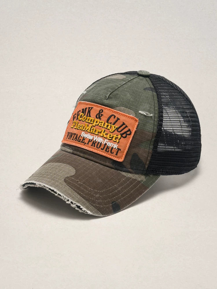Fleamarket Vintage Alphabet Embroidered Baseball Cap