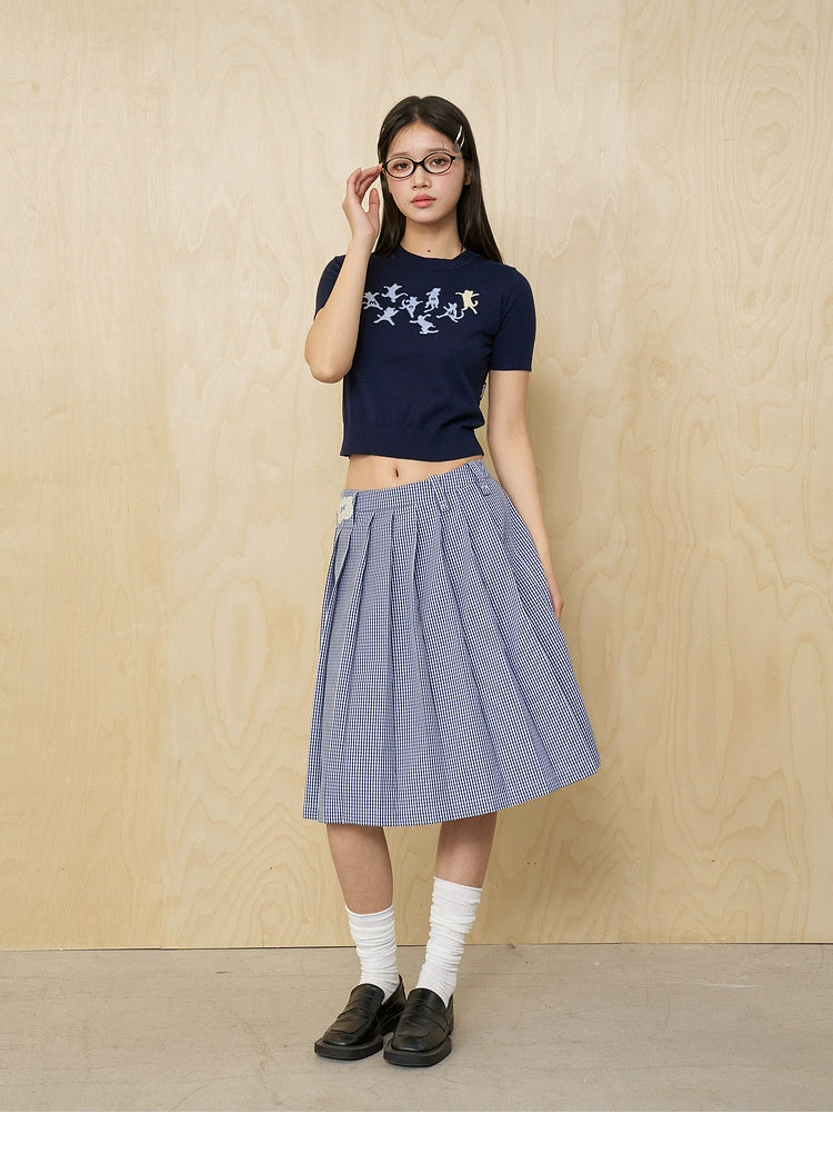 Mood Like Me Flowery Checkered Dress