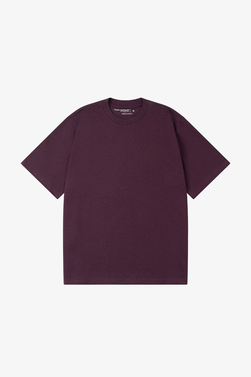 NO LOGO Short and Wide Version Round Neck Tee