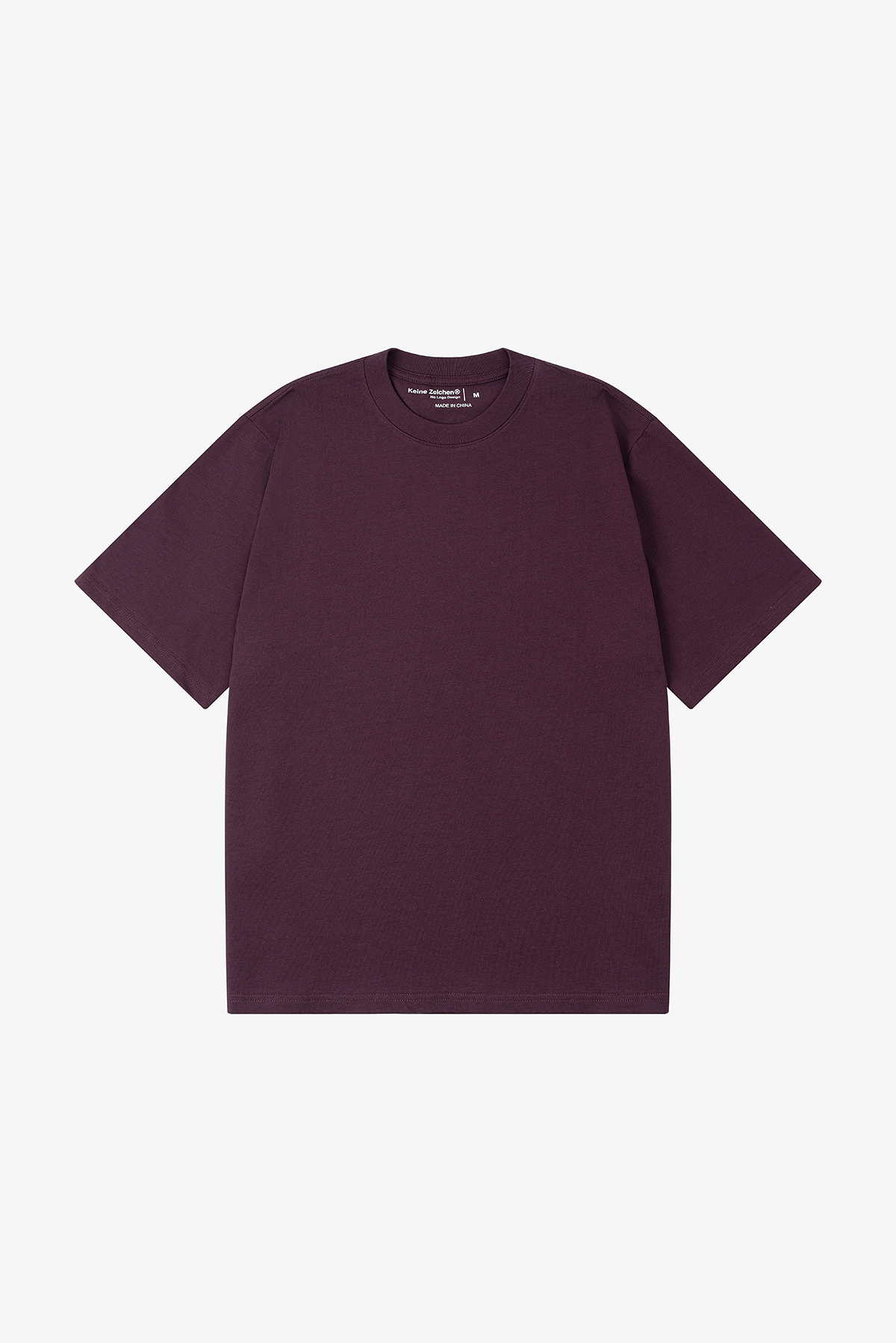 NO LOGO Short and Wide Version Round Neck Tee