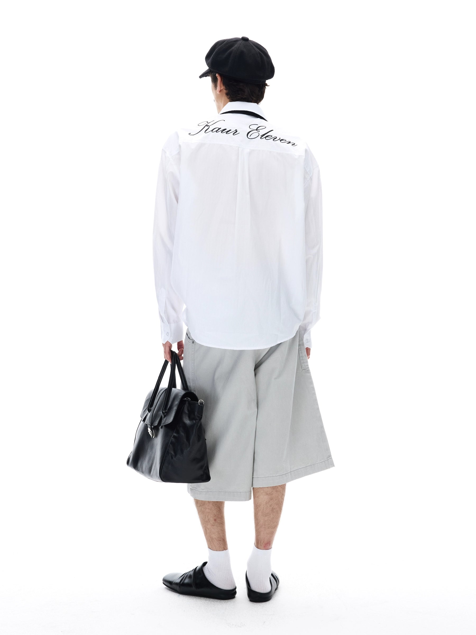 MADWITCH Light Luxury Alphabet Embroidered Plaid Shirt