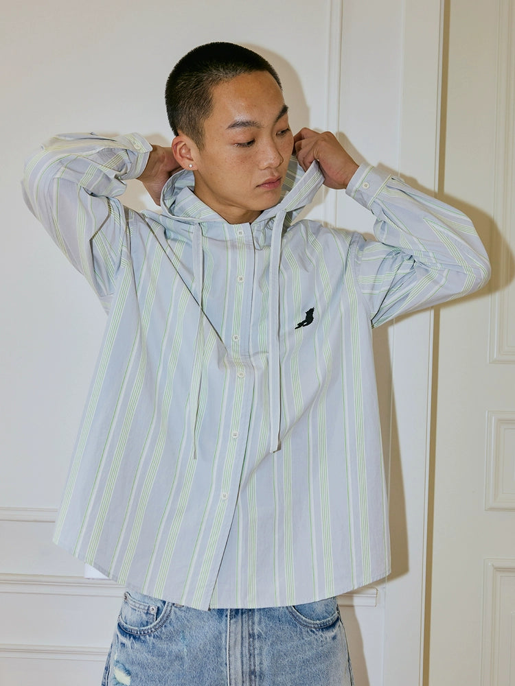 MoodLikeMe Black Cat Striped Contrast Casual Cardigan