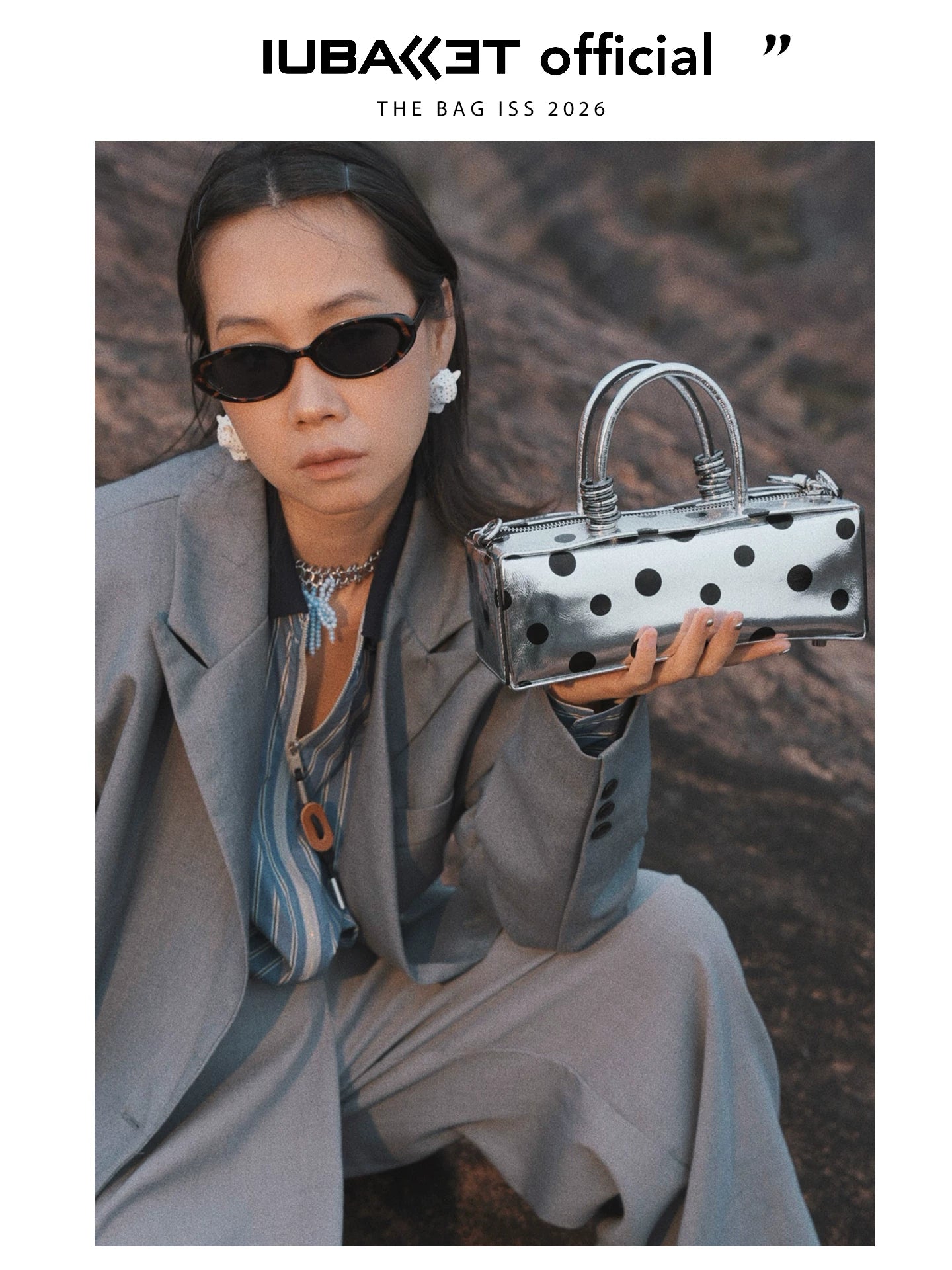 IUBALLET Polka Dot Niche High-end Portable Messenger Bag