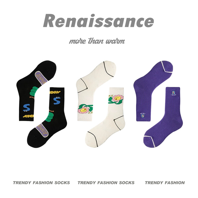 Renaissance Sunflower Anti-Bacteria Socks 3pcs