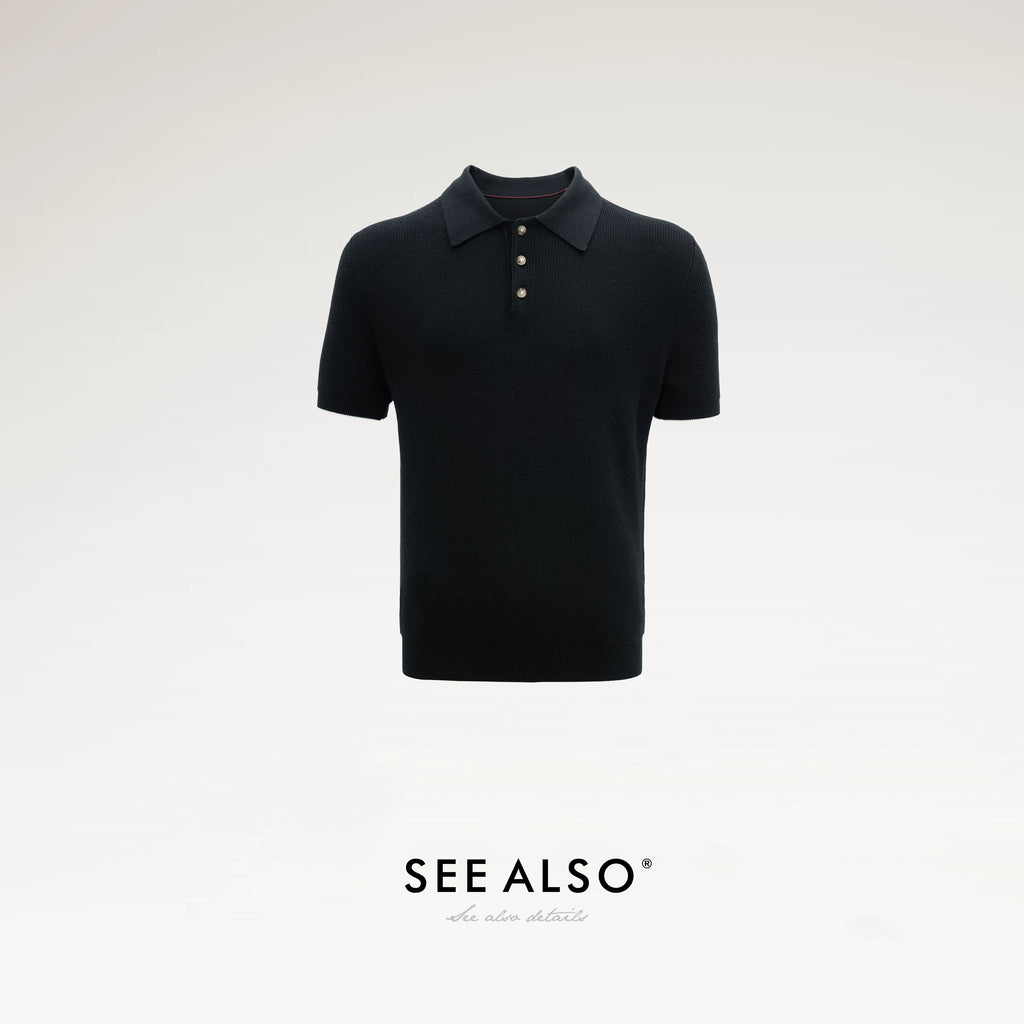 SEE ALSO Loose Cotton and Linen Knitted Polo Shirt