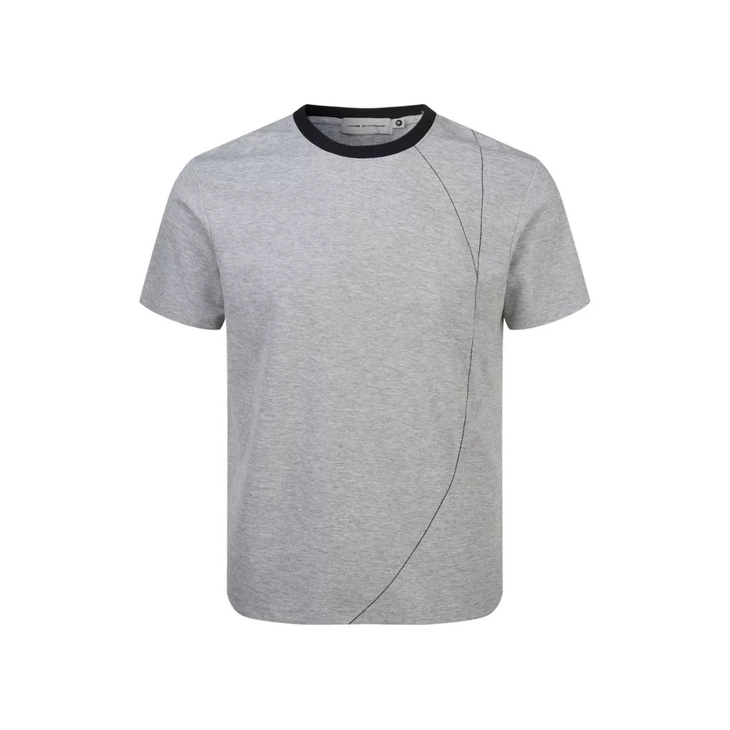 EME Contrasting Lines Casual Front Shoulder Tee