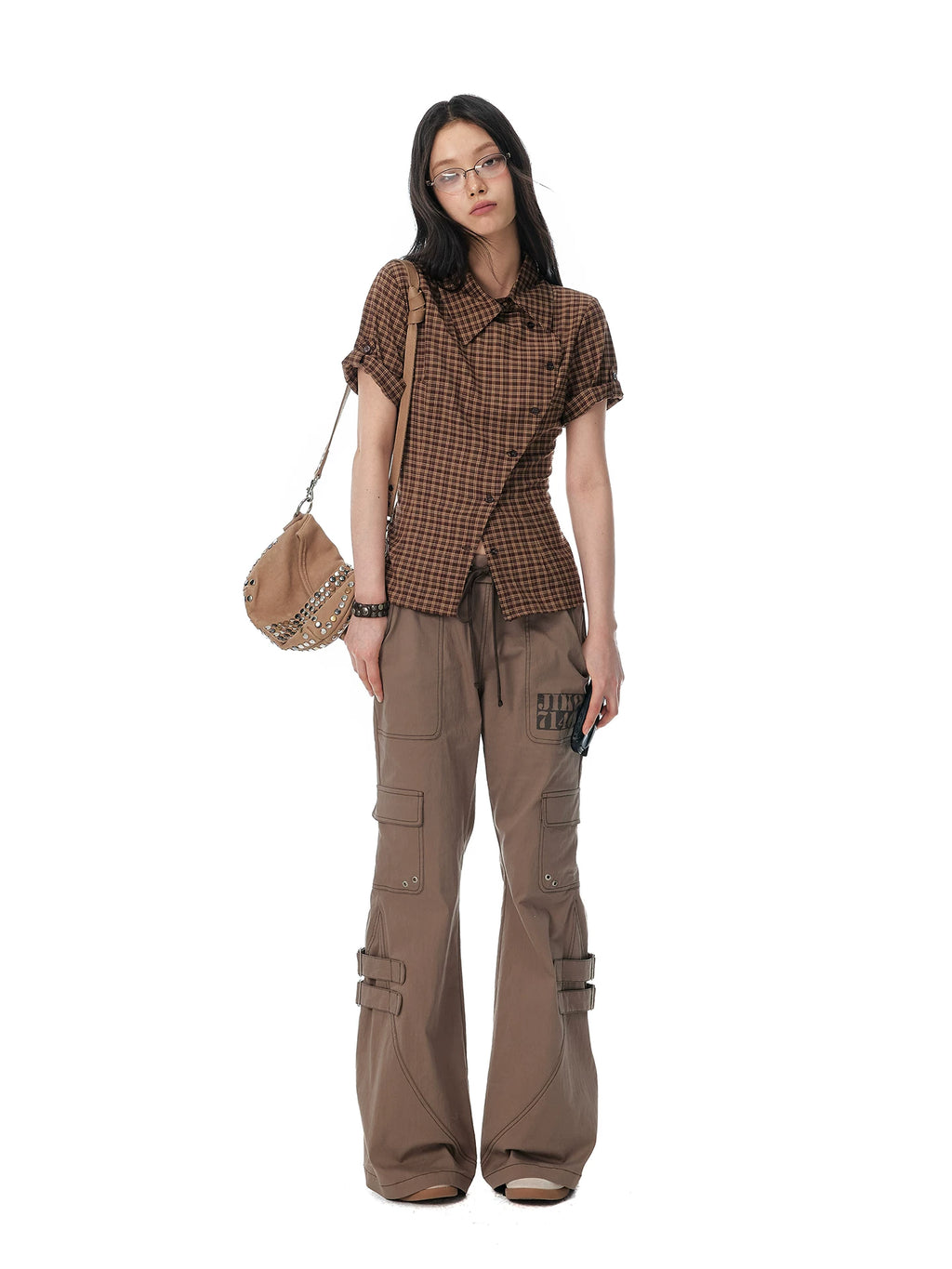 JIKOO Waist Slim Lapel Shirt
