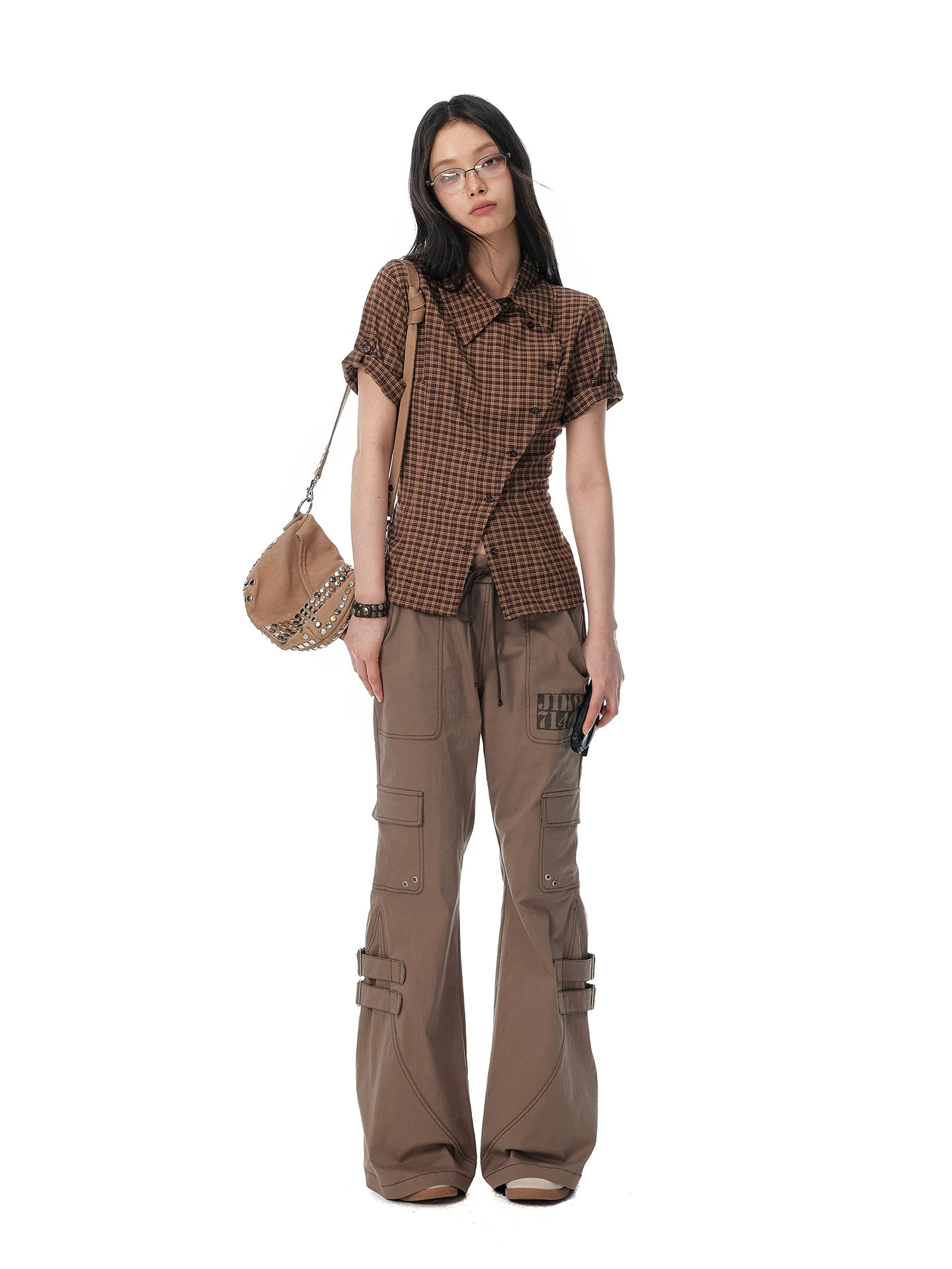 JIKOO Waist Slim Lapel Shirt