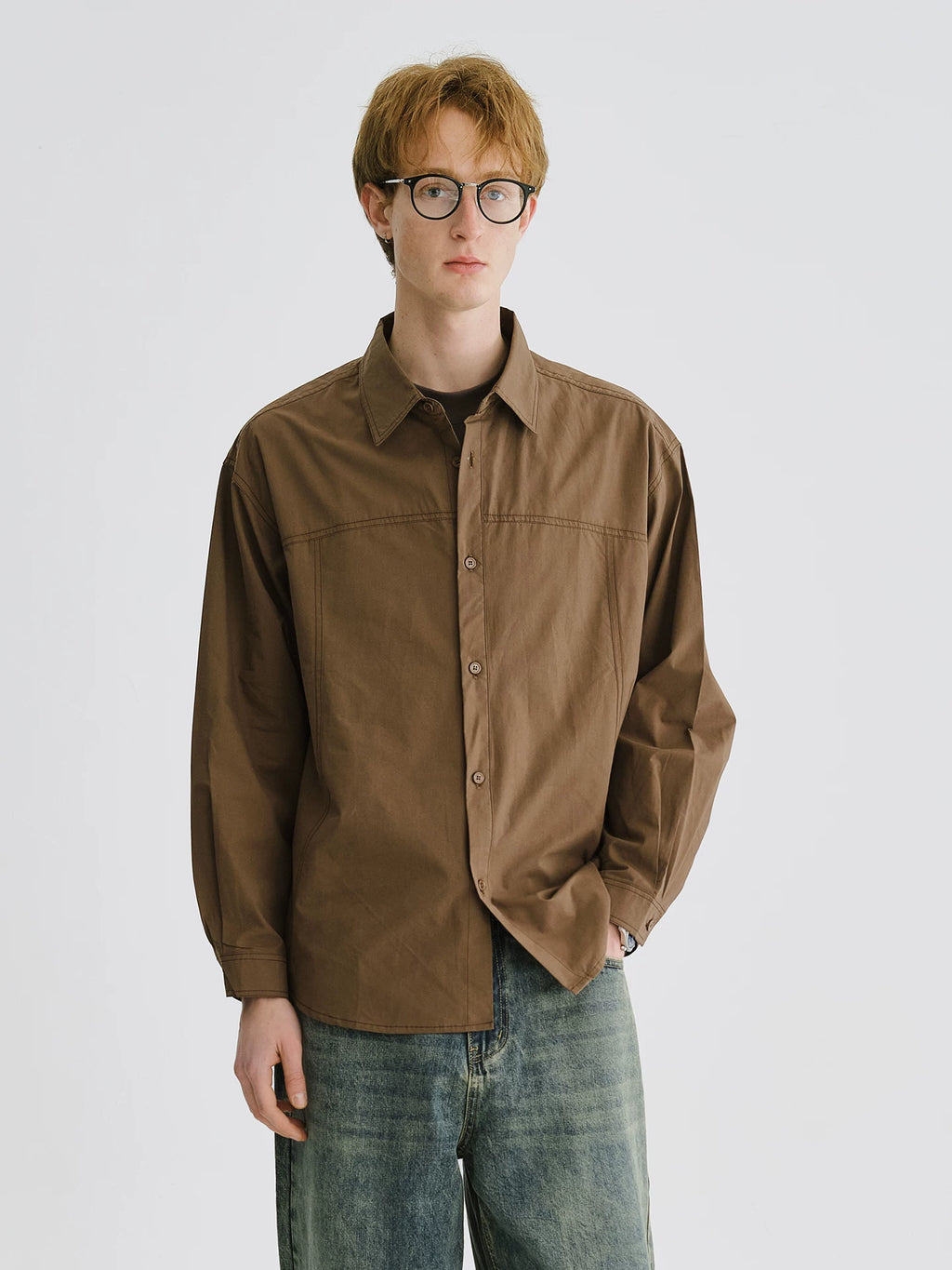 LIVINGTOWN Simple Versatile Lapel Casual Shirt