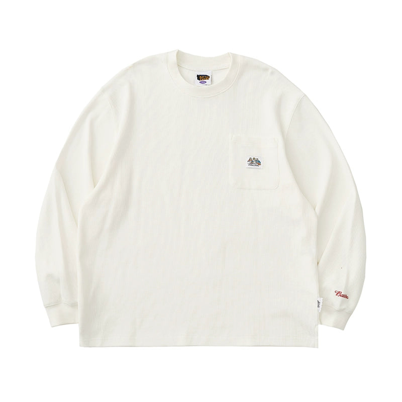 Battles Waffle Embroidery Bottom Long Sleeve