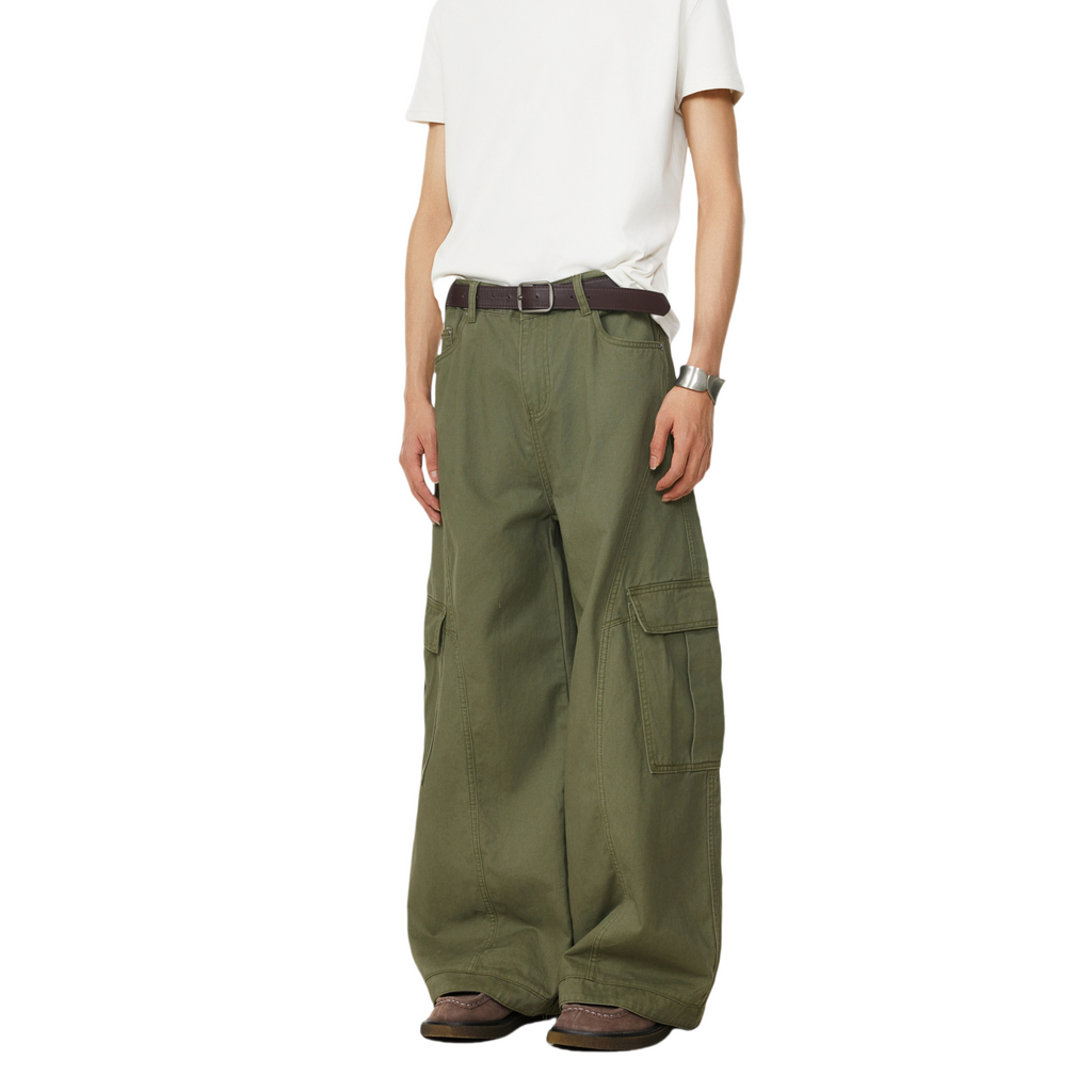 BTSG Retro Deconstructed Multi-pocket Scimitar Cargo Pants
