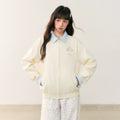 Umoumo Versatile Colour Matching Flower Embroidered Jacket