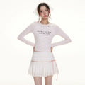 IMONE Medium Low Waist Skinny Lace Jacquard Skirt