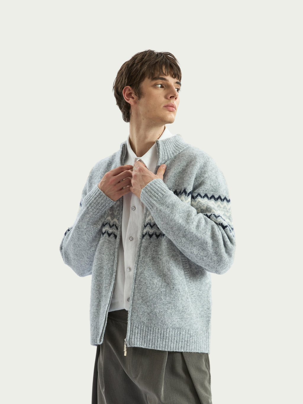 Stay The Night Half Turtleneck Zipper Cardigansweater