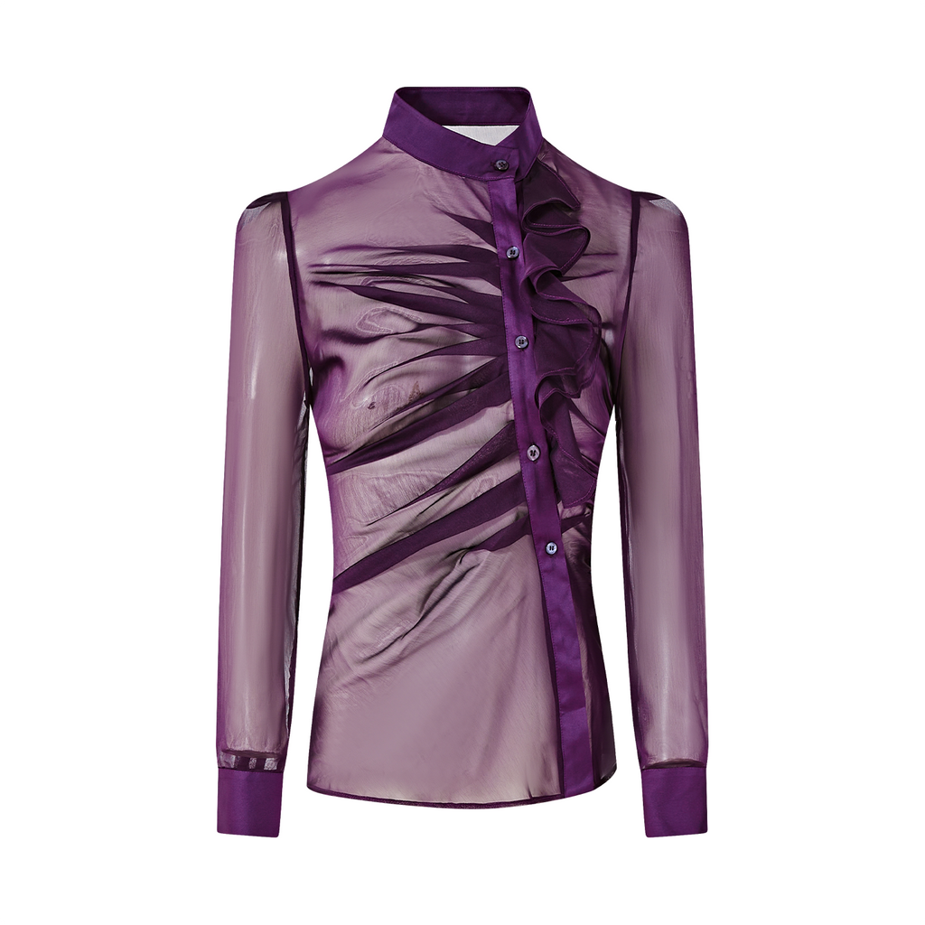 FINDYAWINGS Tulle Satin Shirt