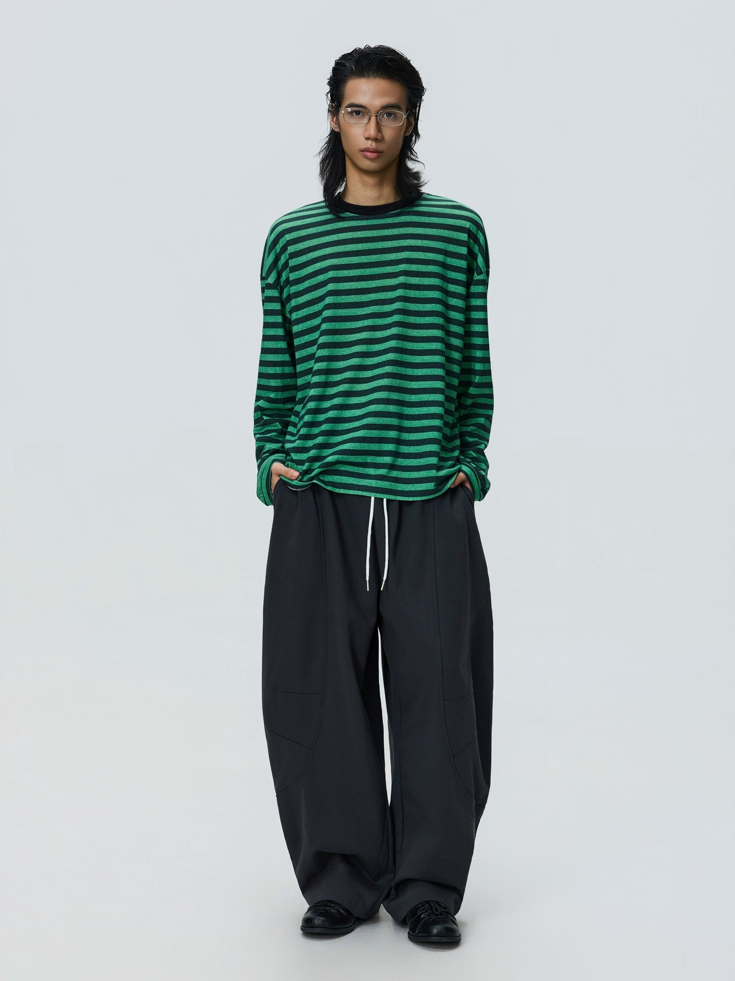 BTSG Retro Silhouette Drawstring Sweatpants